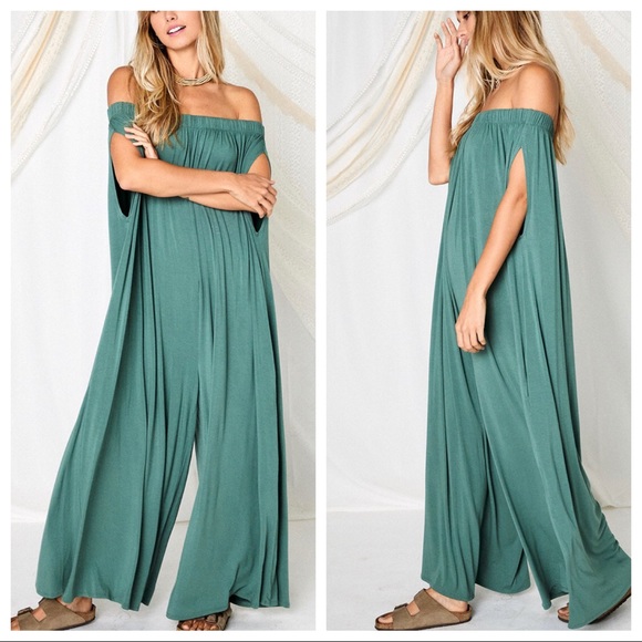 Most Fabulous Off The Shoulder Cape Jumpsuit - Picture 4 of 6